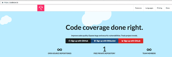 Codecov webpage